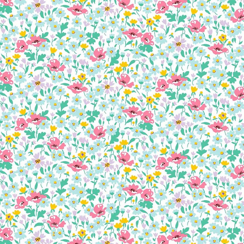 Liberty Lasenby Cotton / Riviera - Wildflower Poppy B - 25cm