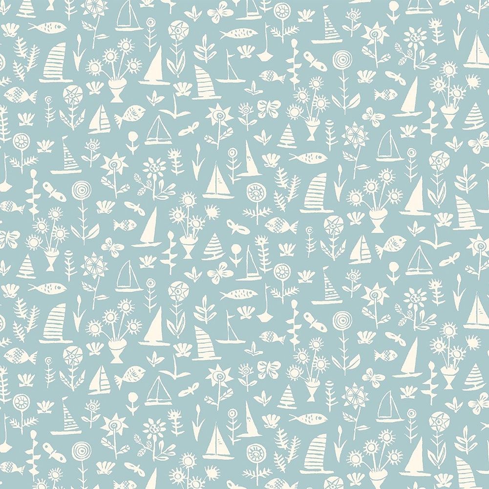 Liberty Lasenby Cotton / Riviera - Sealife D - 25cm