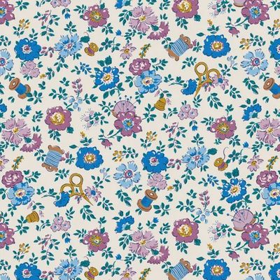 Liberty Lasenby Cotton / Tudor Celebration - Haberdashery Floral A / 25cm
