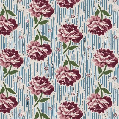 Forget-Me-Not Rose / Hallie Burgundy / 25cm