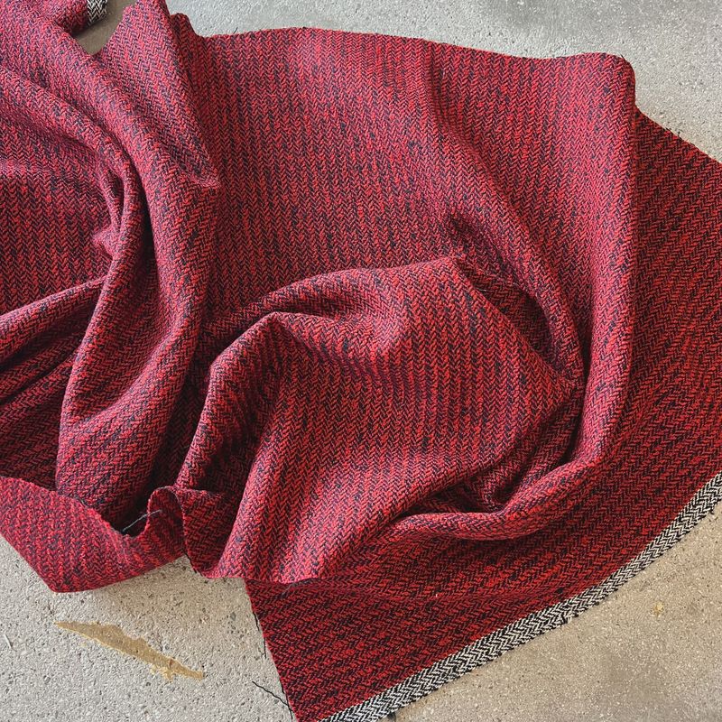 100% Wool Fabric / Emberstone - 25cm