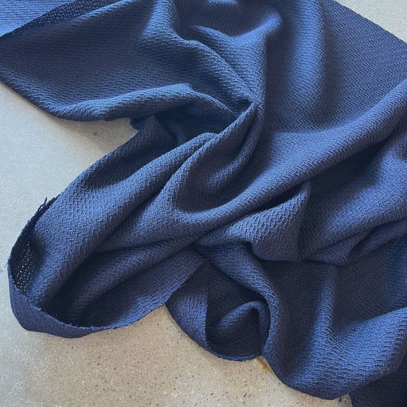 100% Wool Fabric / Navy - 25cm