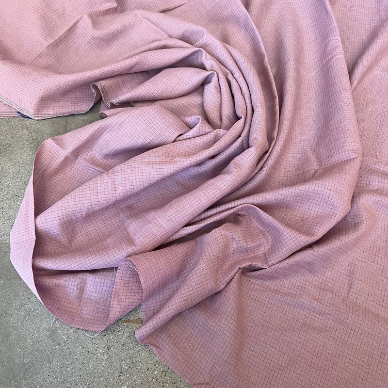 Linen/Cotton Check / Lilac - 25cm