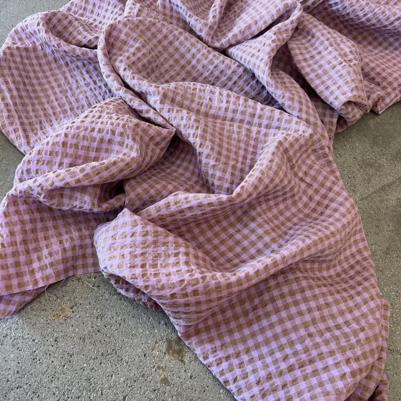Linen/Rayon Seersucker / Lilac - 25cm