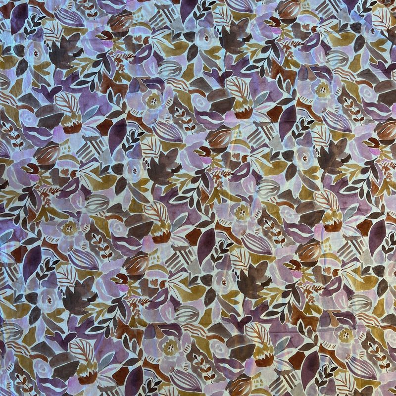 Linen/Cotton / Floral Print / Pink - 25cm