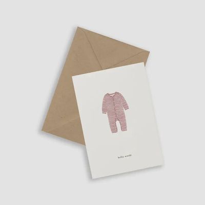 Hello World / Baby Onsie Blush