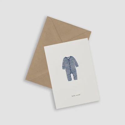 Hello World / Baby Onsie Navy