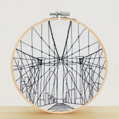 Embroidery Kit / Brooklyn Bridge NYC