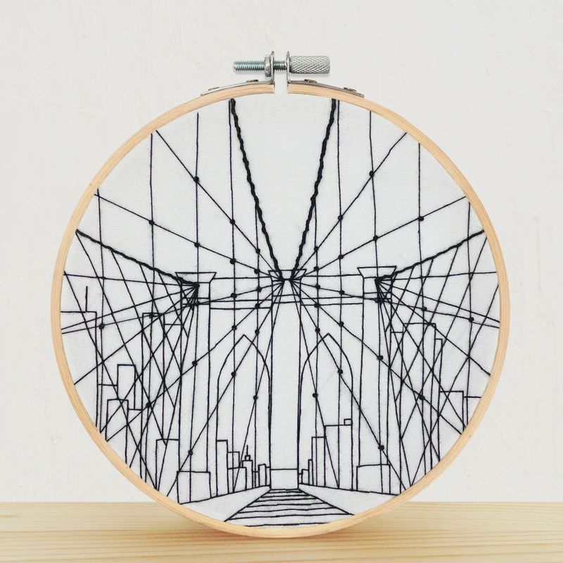 Embroidery Kit / Brooklyn Bridge NYC