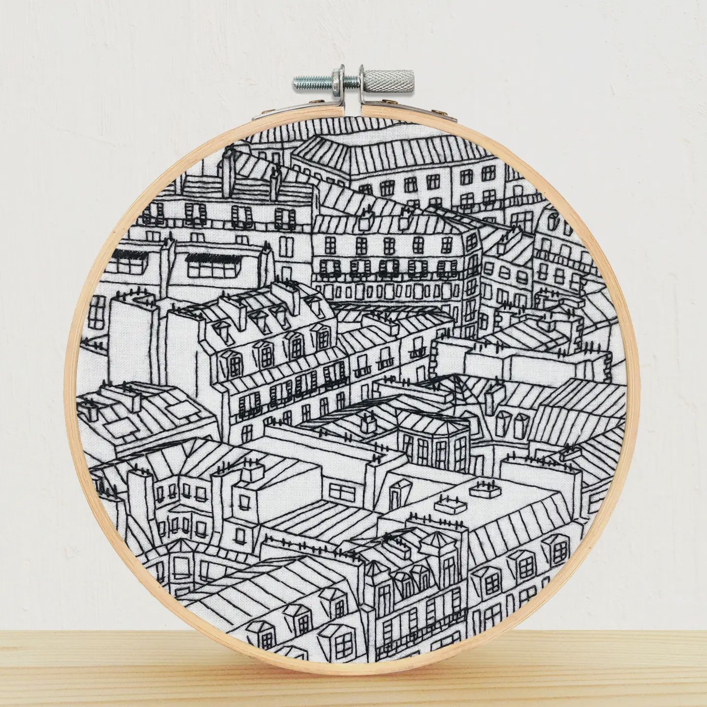 Embroidery Kit / Paris Rooftops
