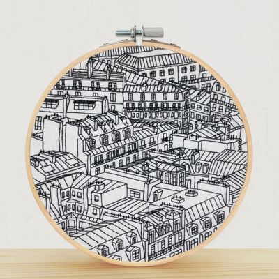 Embroidery Kit / Paris Rooftops