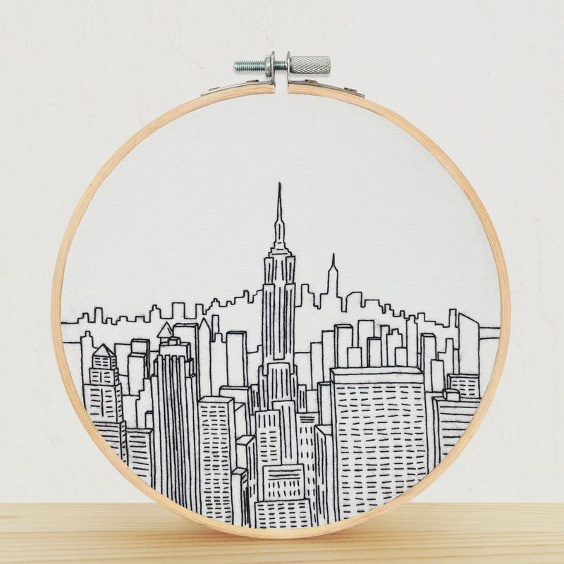 Embroidery Kit / Top of the rock NYC