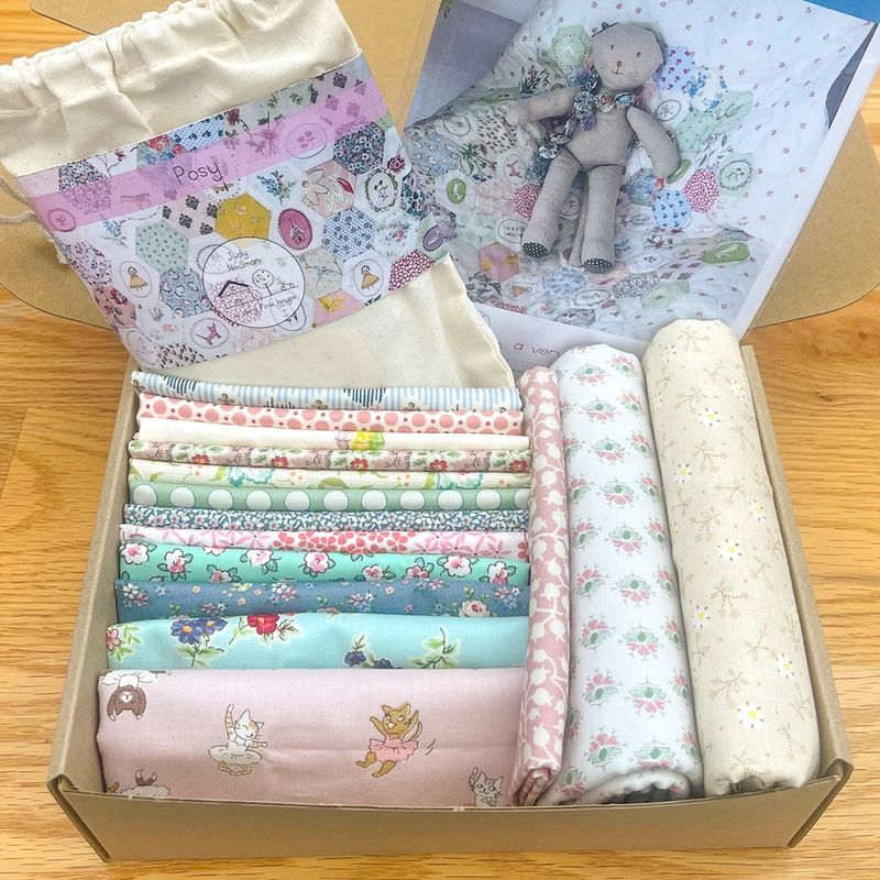 Posy Quilt Fabric Kit + Pattern + Templates/Papers