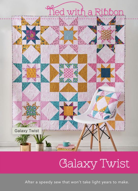 Galaxy Twist Quilt Pattern / Tied with a Ribbon