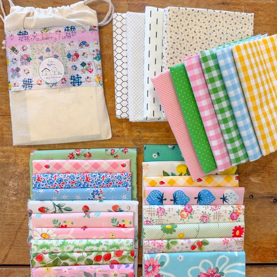 Strawberry Fields Fabric Kit + Pattern + Templates/Papers