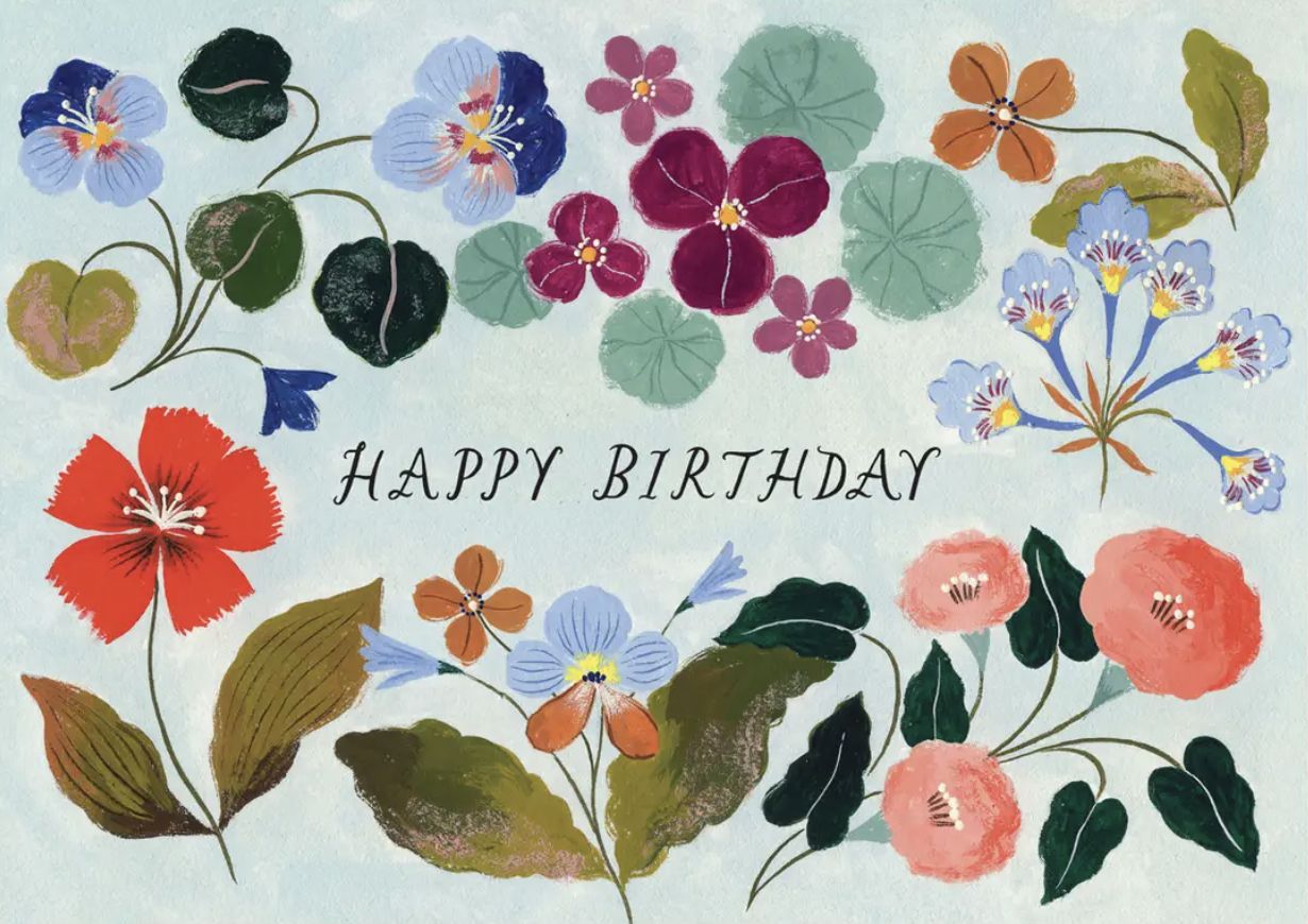 Happy Birthday Floral #1 card