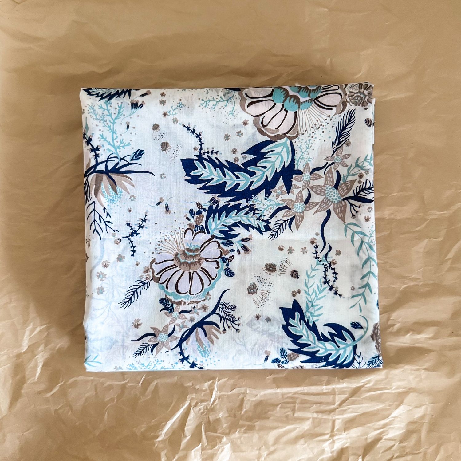 Liberty Tana Lawn Remnant - 1.3m Aquatic Bloom Blue