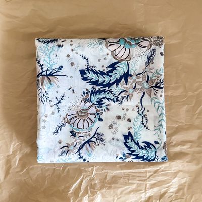 Liberty Tana Lawn Remnant - 1.3m Aquatic Bloom Blue