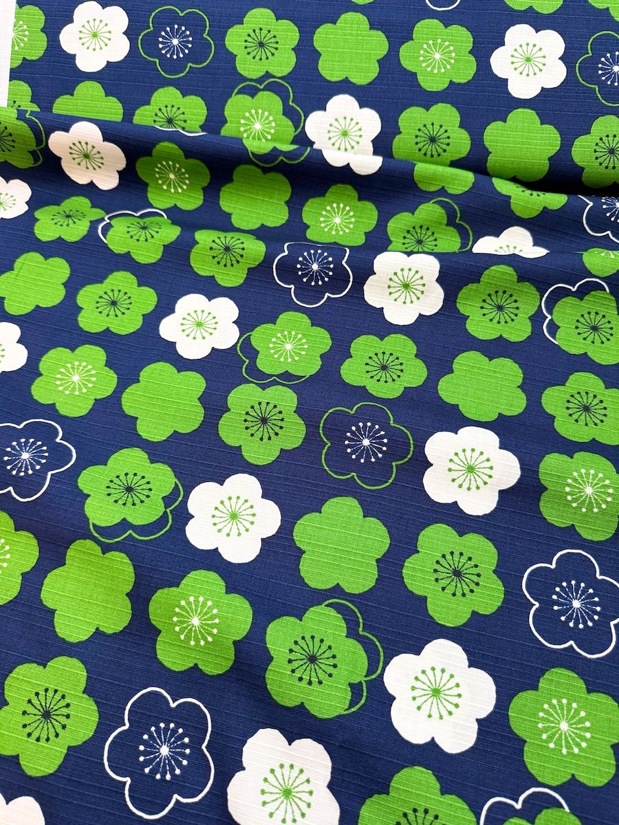 Sevenberry / Floral Shantung Navy/Green - 25cm