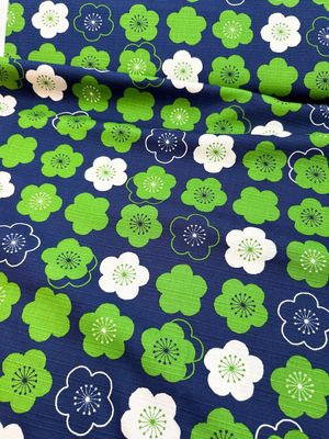 Sevenberry / Floral Shantung Navy/Green - 25cm