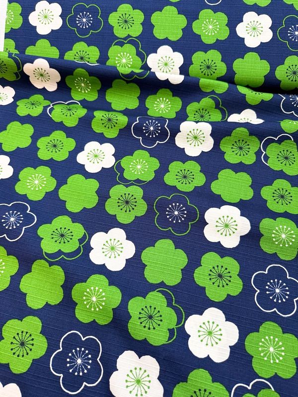 Sevenberry / Floral Shantung Navy/Green - 25cm