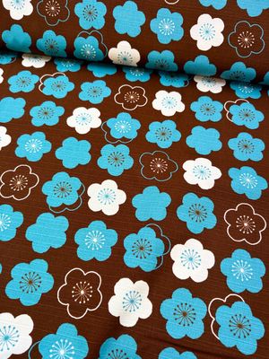 Sevenberry / Floral Shantung Brown/Aqua - 25cm