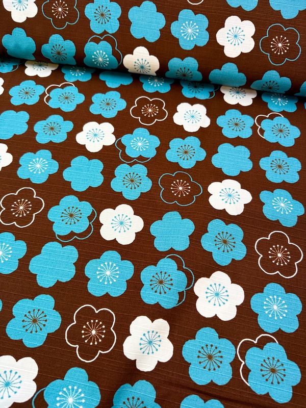 Sevenberry / Floral Shantung Brown/Aqua - 25cm