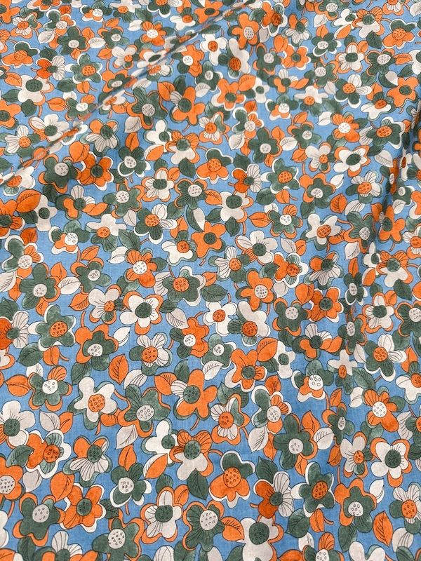 Hokkoh / Printed Lawn Floral 3A Blue / 25cm