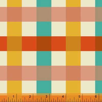 Heather Ross / Malibu Cotton Linen Gingham / 25cm