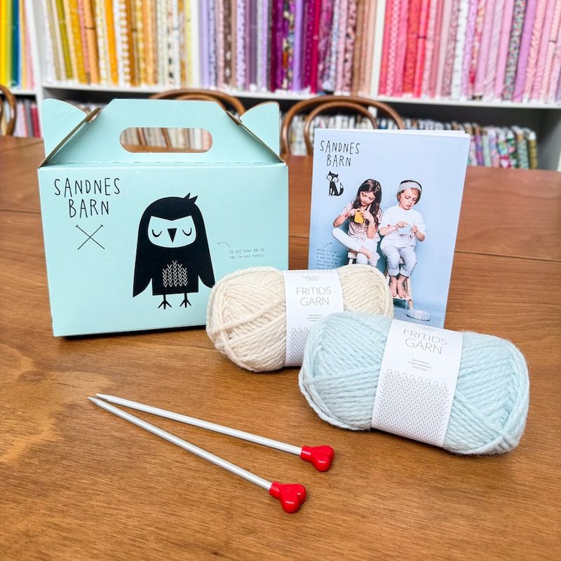 Sandnes Barn Children&#39;s Knitting Kit / Blue