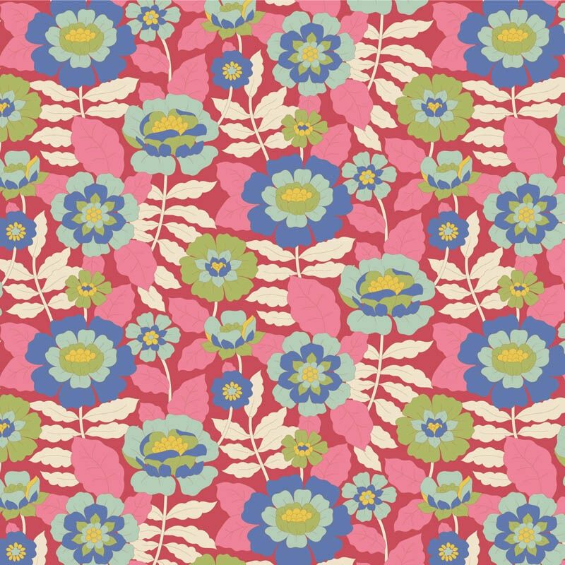 Tilda Wallflower Range / Beverly / Pink / per 25cm