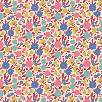 Tilda Wallflower Range / Janice / Red / per 25cm