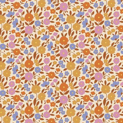 Tilda Wallflower Range / Janice / Caramel / per 25cm