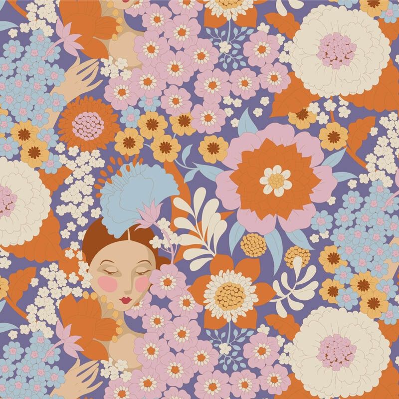 Tilda Wallflower Range / Lady Wallflower / Thristle / per 25cm
