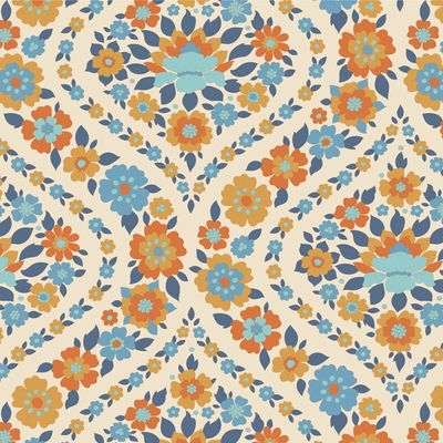 Tilda Wallflower Range / Bianca / Blue / per 25cm