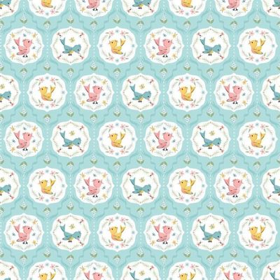 Poppie Cotton Finding Wonder / Tweeting - Blue / 25cm