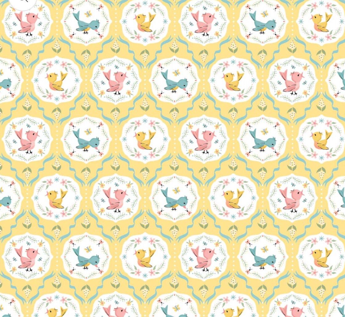 Poppie Cotton Finding Wonder / Tweeting - Yellow / 25cm