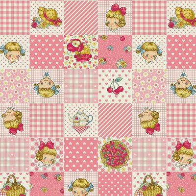 Margaret And Sophie / Square Patches - Pink / 25cm