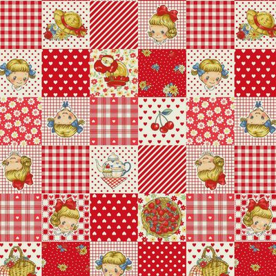 Margaret And Sophie / Square Patches - Red / 25cm