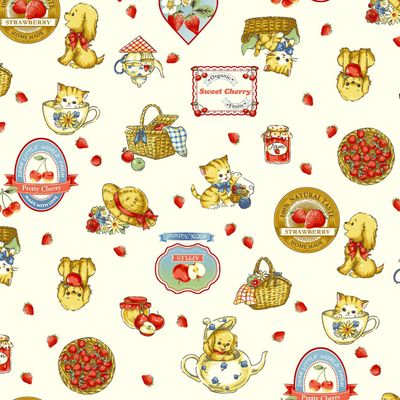 Margaret And Sophie / Kitten Pepe and Puppy Popo - Cream / 25cm