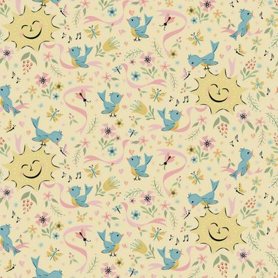 Poppie Cotton Finding Wonder / Sunshine - Yellow / 25cm