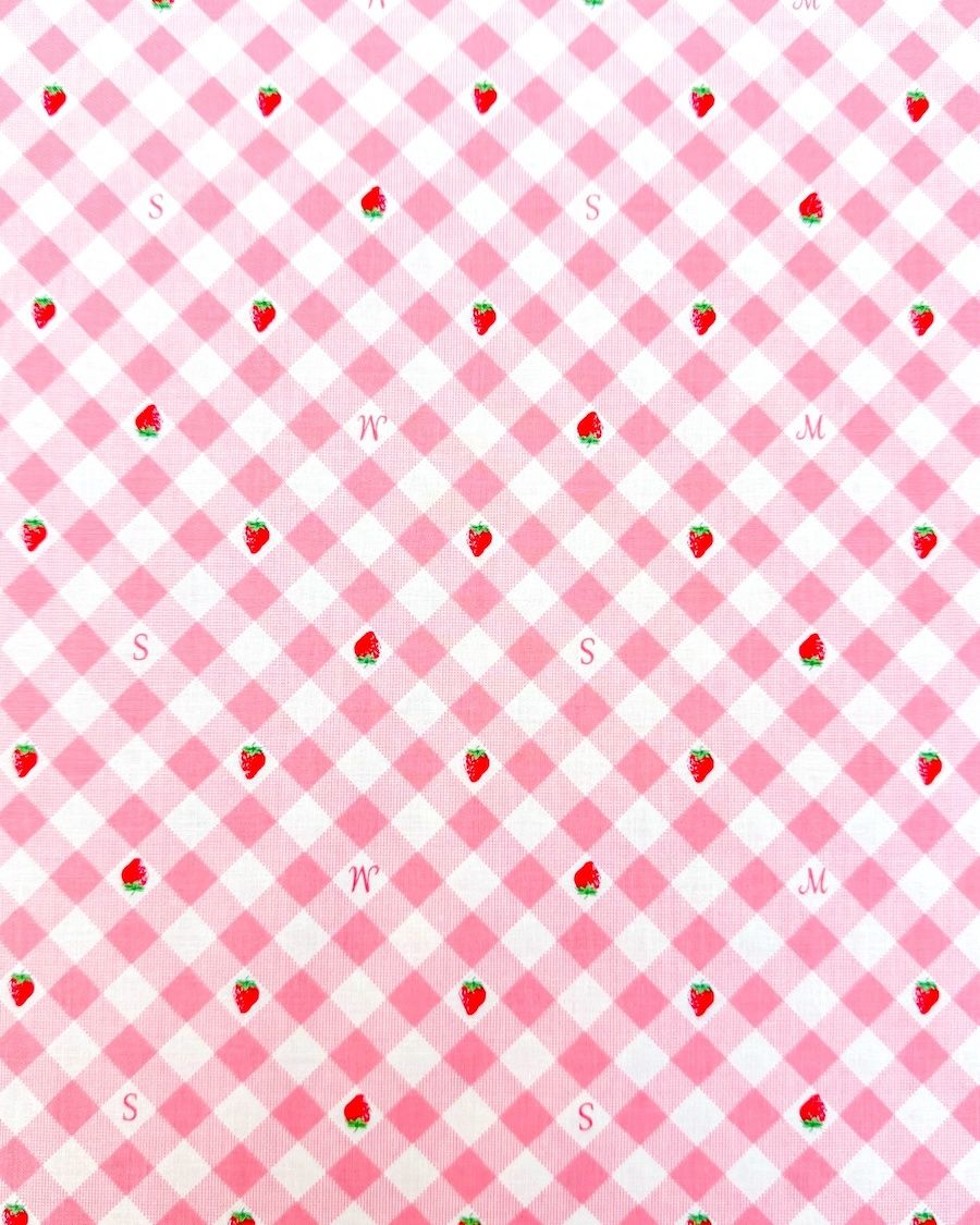 Margaret And Sophie / Strawberry Gingham - Pink / 25cm