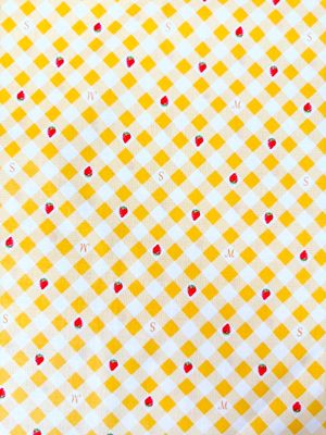 Margaret And Sophie / Strawberry Gingham - Yellow / 25cm