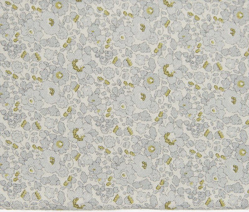 Baby Flower Cotton / La Ta Te / Grey &amp; Mustard / per 25cm