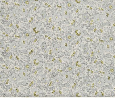 Baby Flower Cotton / La Ta Te / Grey &amp; Mustard / per 25cm