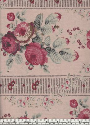 L&#39;uccello Linens - Delphine Dusty Rose / per 25cm