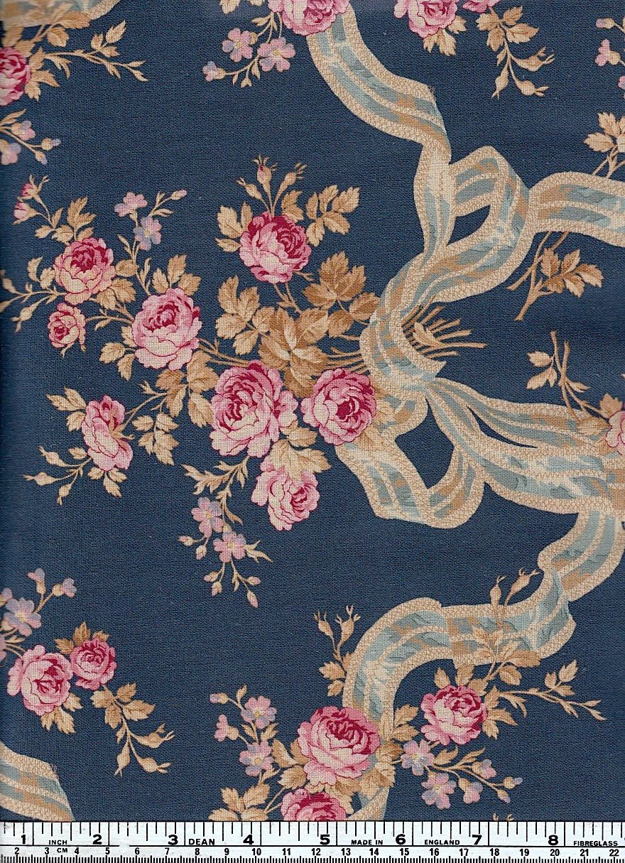 L&#39;uccello Linens / Antoinette - Blue / per 25cm