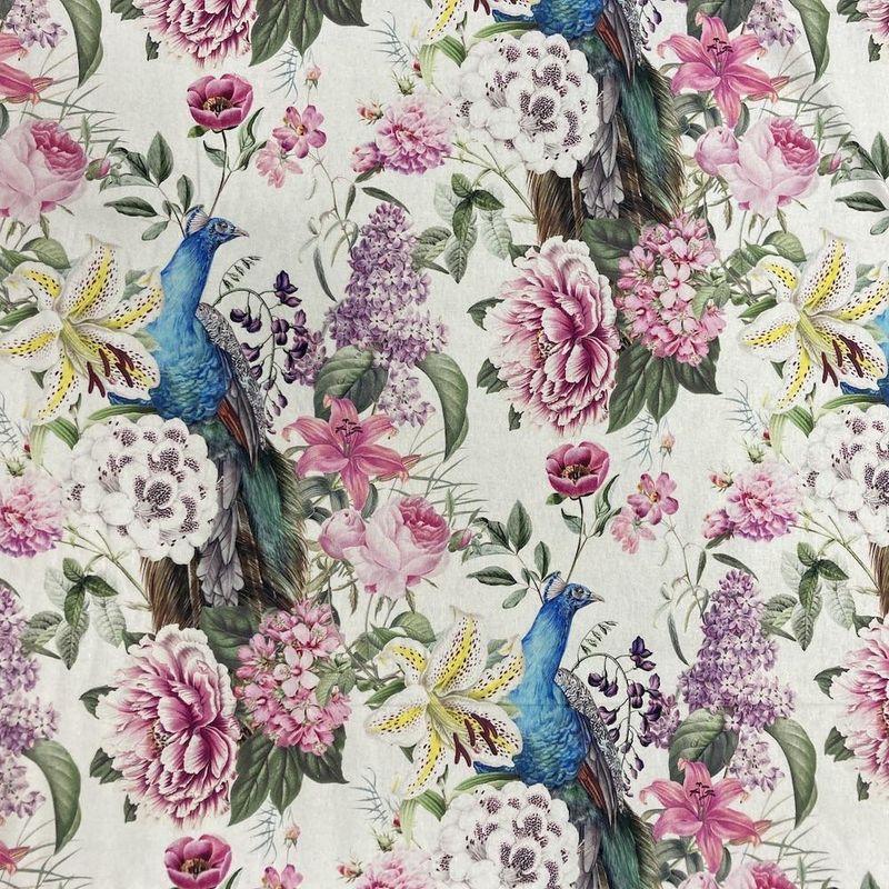 Linen/Cotton - Fleurs De Paon / 25cm