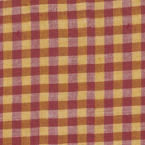 L&#39;uccello / Odette Woven Cotton Check / Mustard + Rust / per 25cm