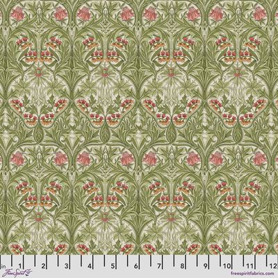 Morris &amp; Co / Emery Walker / Bluebell Leaf Green / Per 25cm